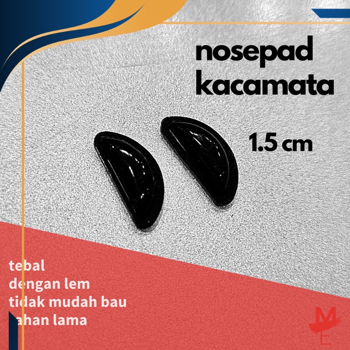 Nosepad Lem Silicone Bantalan Tebal Hidung Kacamata nosepad 1 pasang - Hitam