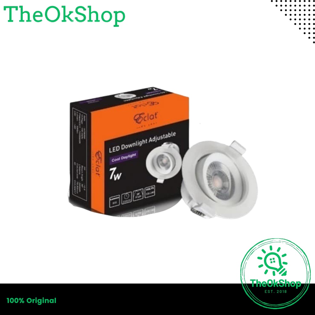 Eclat Downlight LED Sorot 7W Putih D/L Adjustable 7 Watt Spotlight