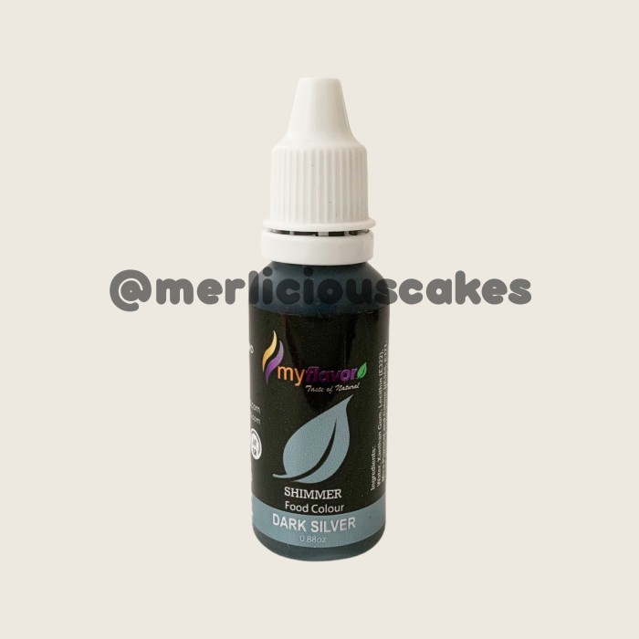 

My Flavor Dark Silver Shimmer for Cake Painting Pewarna Makanan Halal