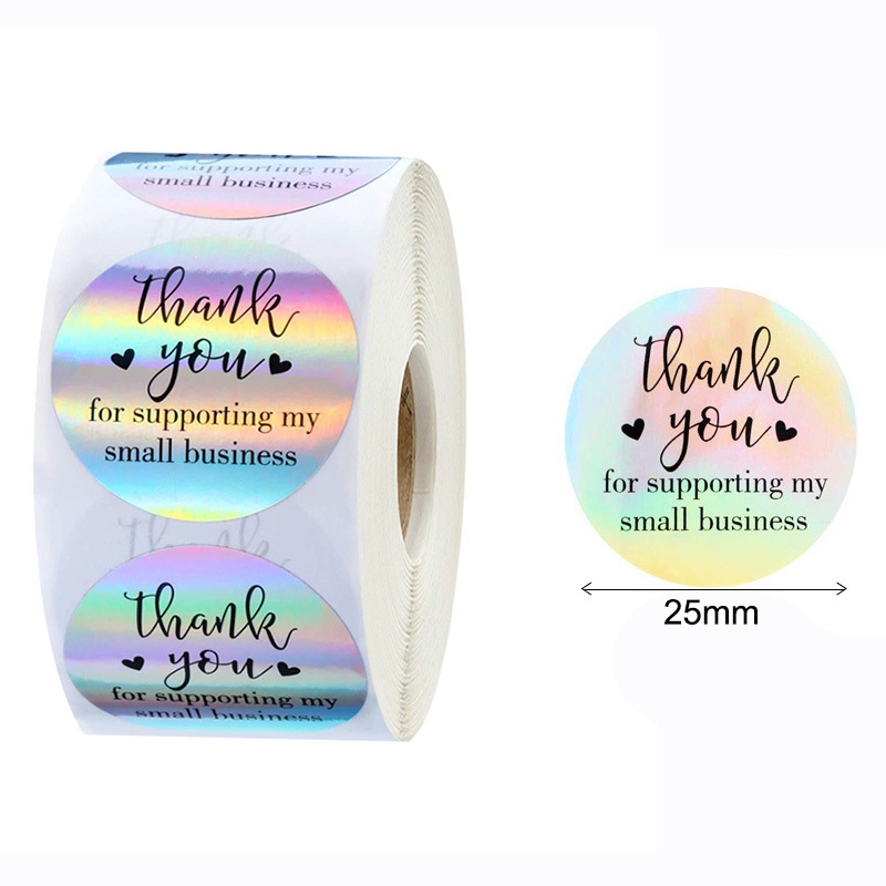 

Sticker Thank you Label Thankyou Motif Lucu 1 Roll Isi (500pcs) -MG