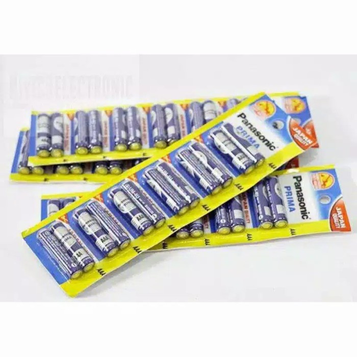 Baterai Panasonic Prima AAA (12 pieces) 1 Renceng - 12 pcs Baterai Jam Mainan Remote AC / TV