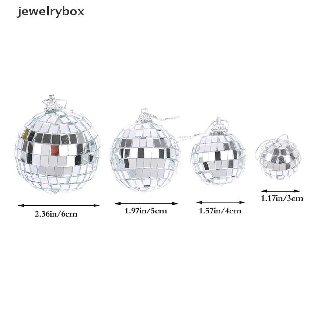 [jewelrybox] 4 Pcs Bola Disko Hiasan Kue Retro Disko Pesta Ulang Tahun Kue Perlengkapan Butik