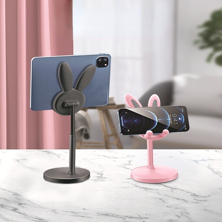 Kartun Telinga Kelinci Dudukan Ponsel Desktop Lazy Person Holder Tinggi Dapat Disesuaikan Teleskopik Holder Portable Handphone Aksara Jawa: Tablet Universal Holder