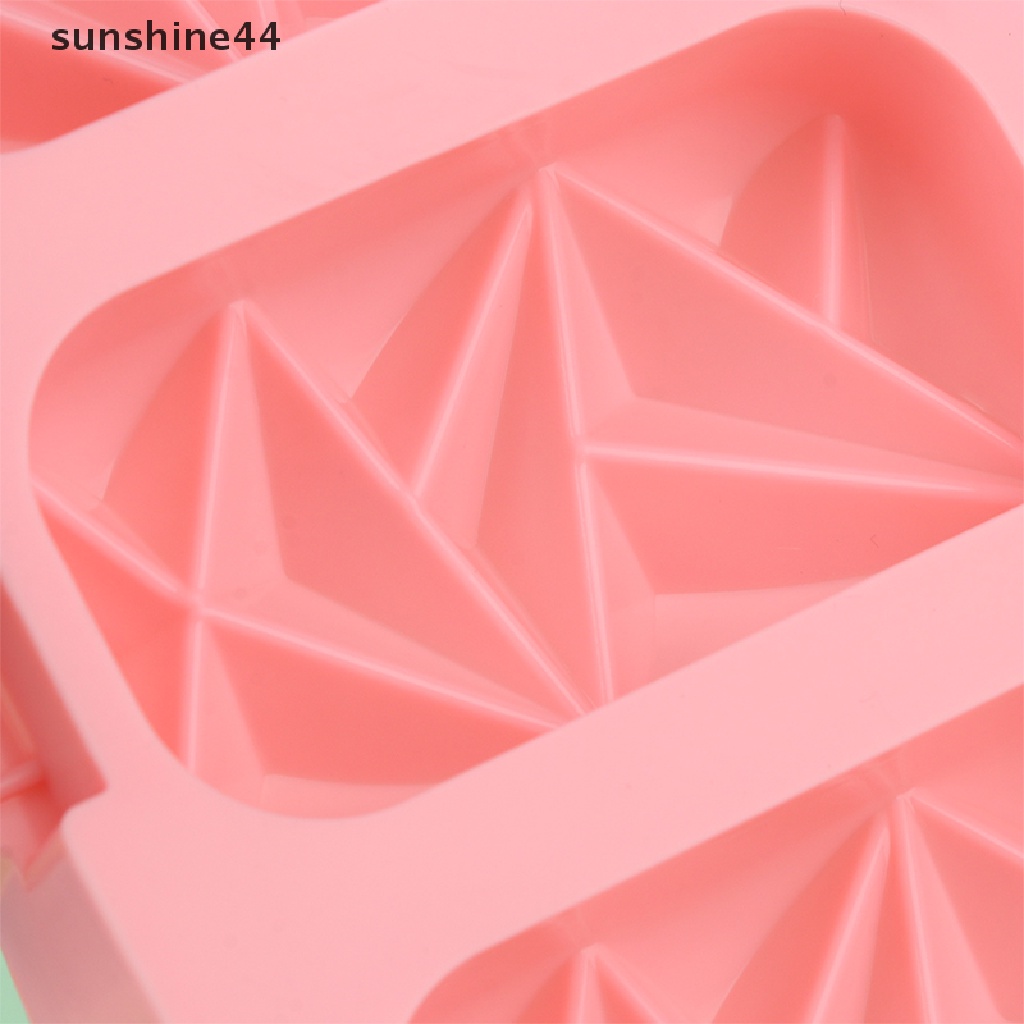 Sunshine 1Pc Cetakan Silikon Es Krim Berlian 8 Lubang DIY Cetakan Kue Sabun Coklat ID