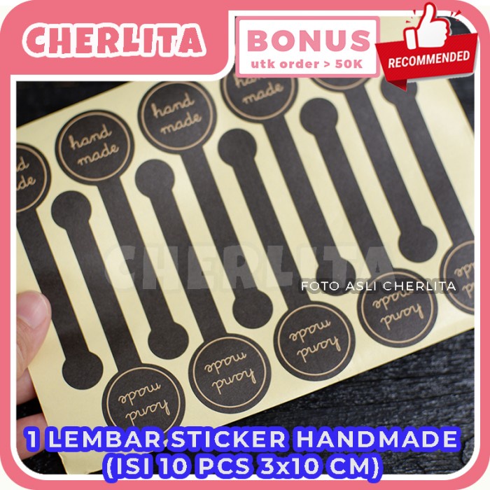 

Sticker Handmade Segel Toples Estetik Label Stiker Dekorasi Hampers