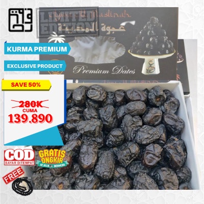 

kurma ajwa premium jumbo 500gr Madani Arabia Premium