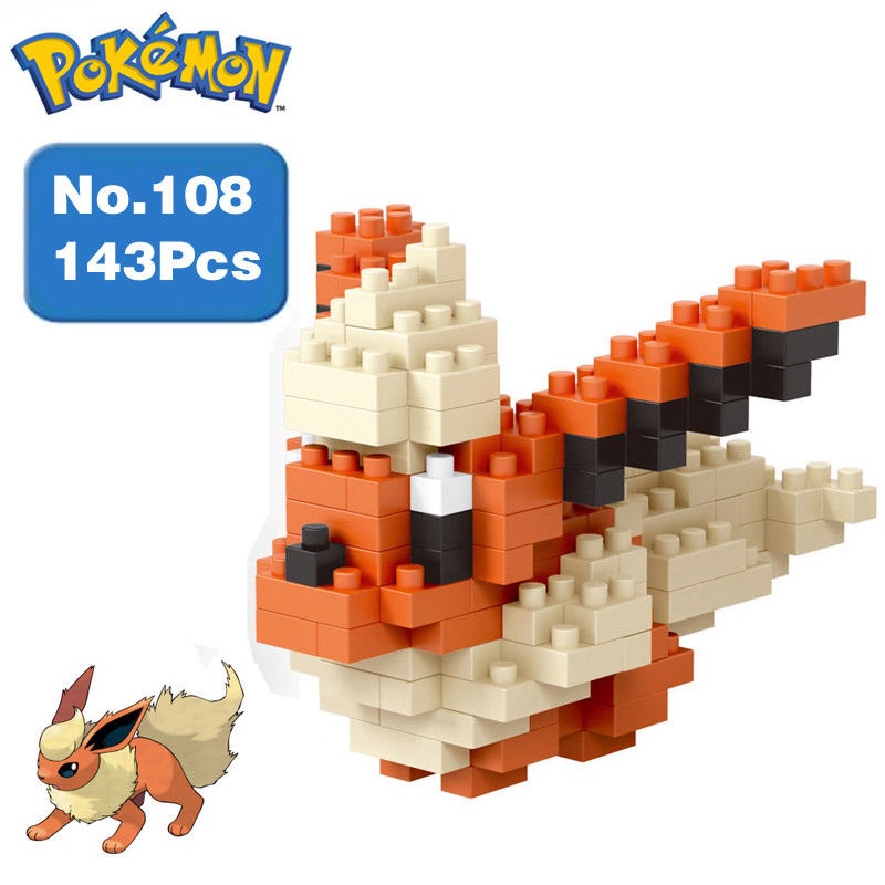 Nano Block Pokemon DIY Figure Model Berlian Mainan Blok Pikachu Potongan Plastik Blok Hadiah