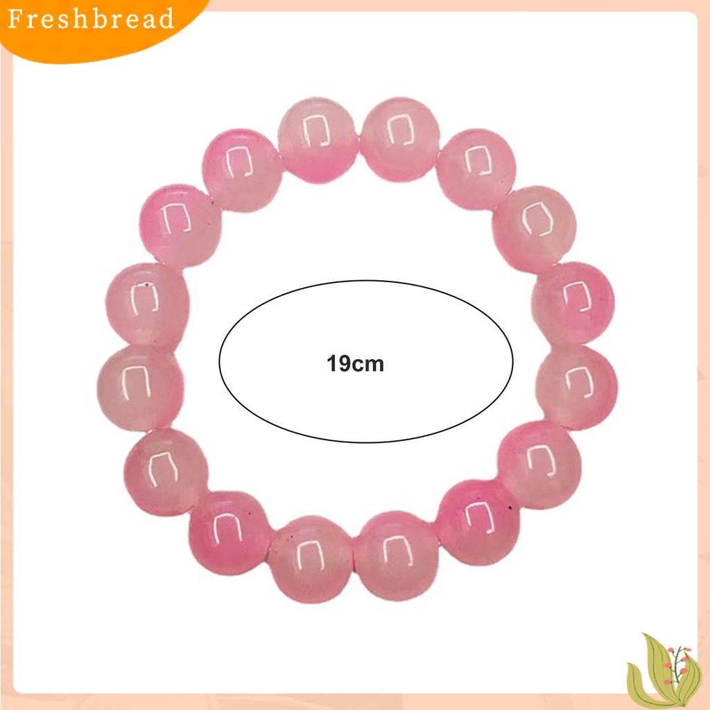 &lt; Freshbread &gt; Beads Bracelet Warna Kontras Tali Elastis Buatan Tangan Memoles Manik-Manik Kristal Imitasi Gelang Aksesoris Perhiasan