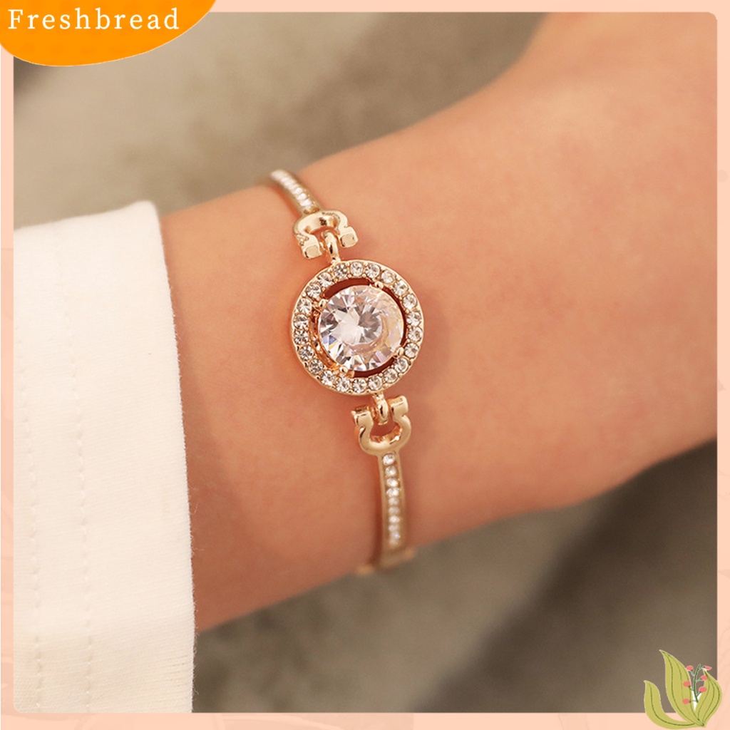 &lt; Freshbread &gt; Women Bracelet Sparkling Vibrant Color Lobster Clasp Design Adjustable Dengan Rantai Ekstensi Alloy Berlian Imitasi Bersinar Gelang Wanita Perhiasan Hadiah Untuk Perempuan