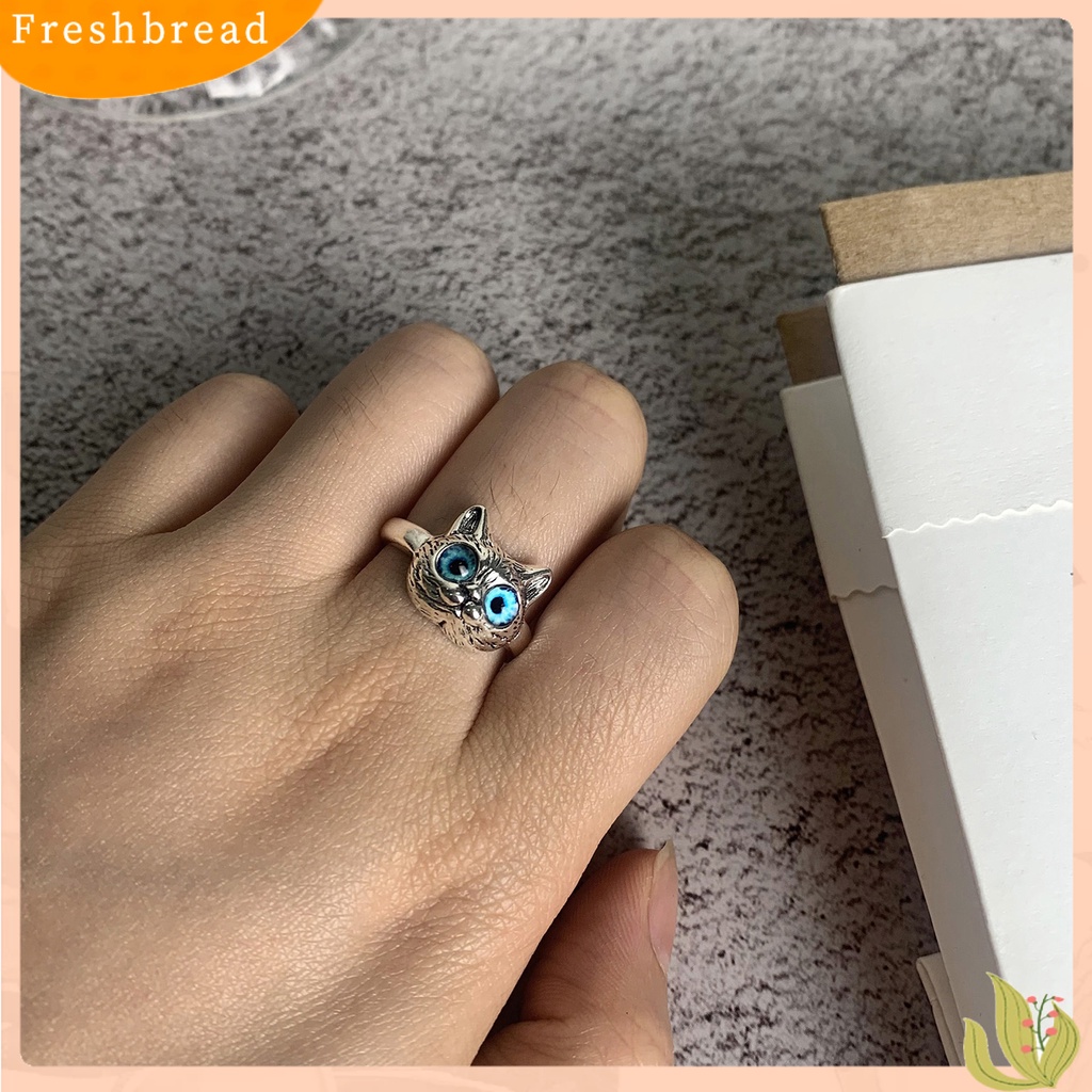 &lt; Freshbread &gt; Wanita Cincin Vintage 3D Kartun Desain Pembukaan Yang Dapat Disesuaikan Geometris Hias Hadiah Lady Kitten Brave Troops Sun Finger Ring Jewelry Untuk Kehidupan Sehari-Hari