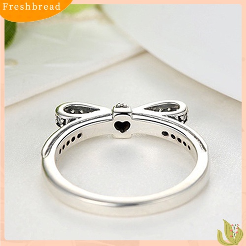 &lt; Freshbread &gt; Wanita Vintage Berlian Imitasi Bertatahkan Ikatan Simpul Pertunangan Jari Cincin Perhiasan Hadiah