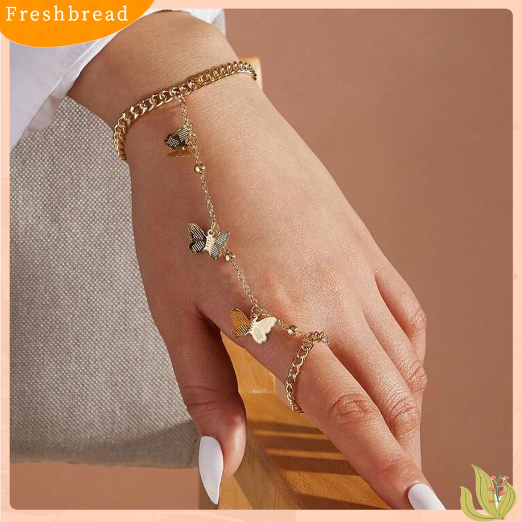 &lt; Freshbread &gt; Gelang Cincin Wanita Desain Kupu-Kupu Perhiasan Panjang Yang Dapat Disesuaikan Gaya Hip-hop Gelang Pelajar Tahan Lama Untuk Kehidupan Sehari-Hari