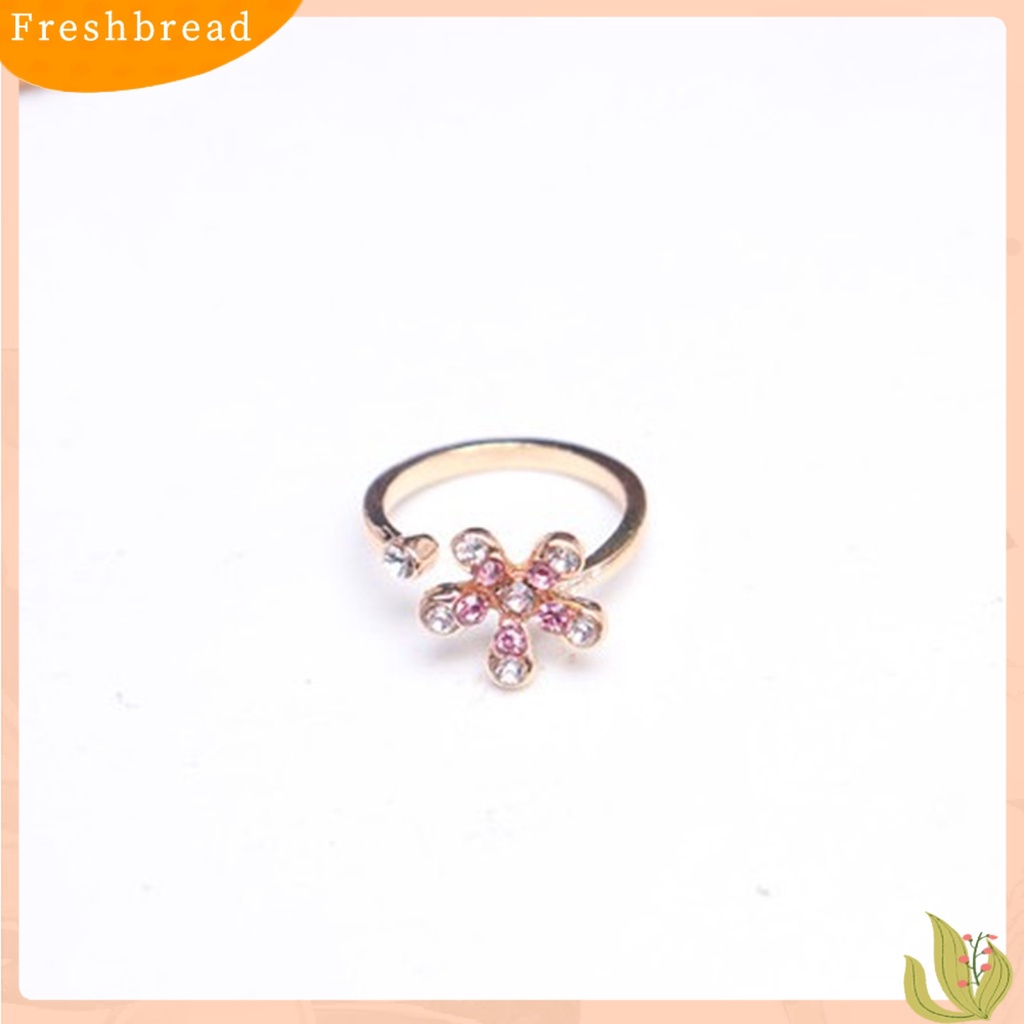 &lt; Freshbread &gt; Cincin Jari Bentuk Indah Bahan Alloy Tahan Karat Wanita Berkilau Butterfly Ring Perhiasan Pernikahan Untuk Lady