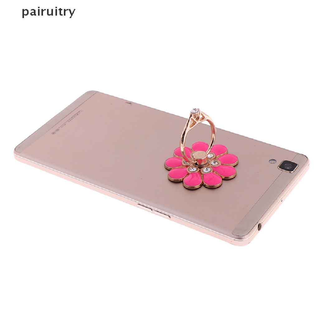 Prt Flower finger ring smartphone colorful metal stand holder phone holder Berdiri PRT