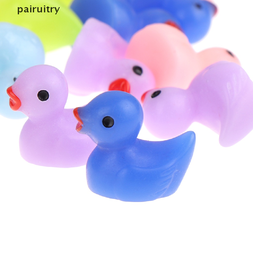 Prt 50PCS Lucu Mini Resin Bebek Kuning Ornamen Miniatur Angka Dekorasi Rumah Boneka PRT