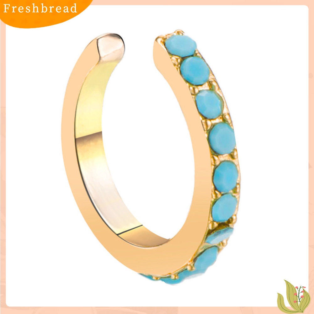 &lt; Freshbread &gt; 1Pc Wanita Berlian Imitasi Hias U Bentuk Telinga Klip Anting Non Piercing Perhiasan Hadiah