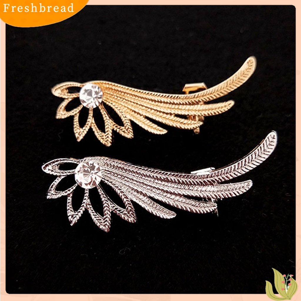 &lt; Freshbread &gt; 1Pc Anting Klip Berongga Keluar Bentuk Sayap Vintage Non Tindik Anting Manset Pendaki Untuk Pesta