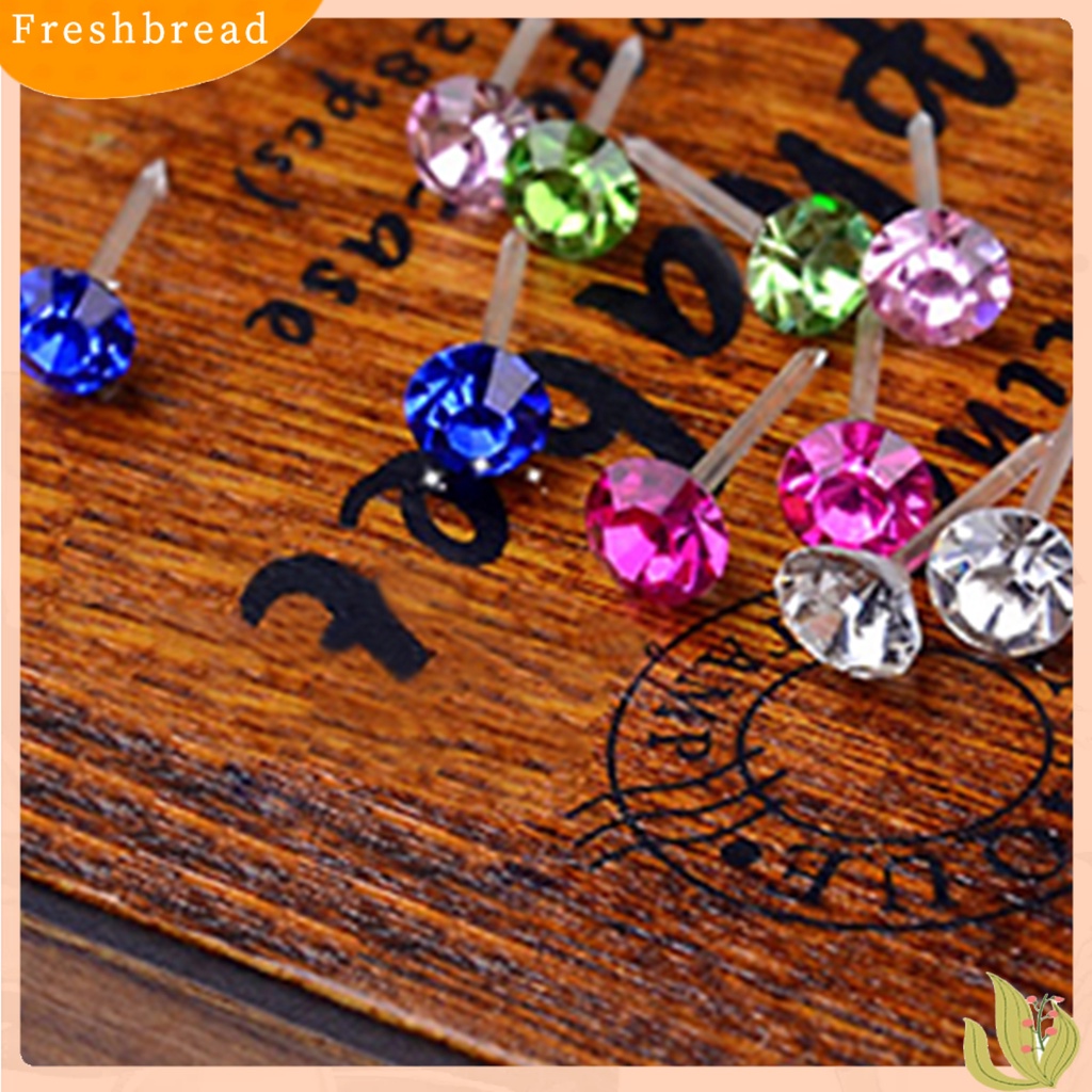 &lt; Freshbread &gt; 20pasang Anting Tusuk Berlian Imitasi Hias Perhiasan Cantik Bebas Alergi Ear Studs Untuk Pesta