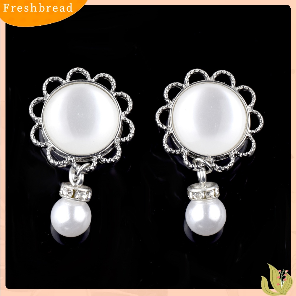 &lt; Freshbread &gt; 1Pc Lady Bunga Mutiara Imitasi Menjuntai Telinga Terowongan Expander Plug Piercing Perhiasan Hadiah