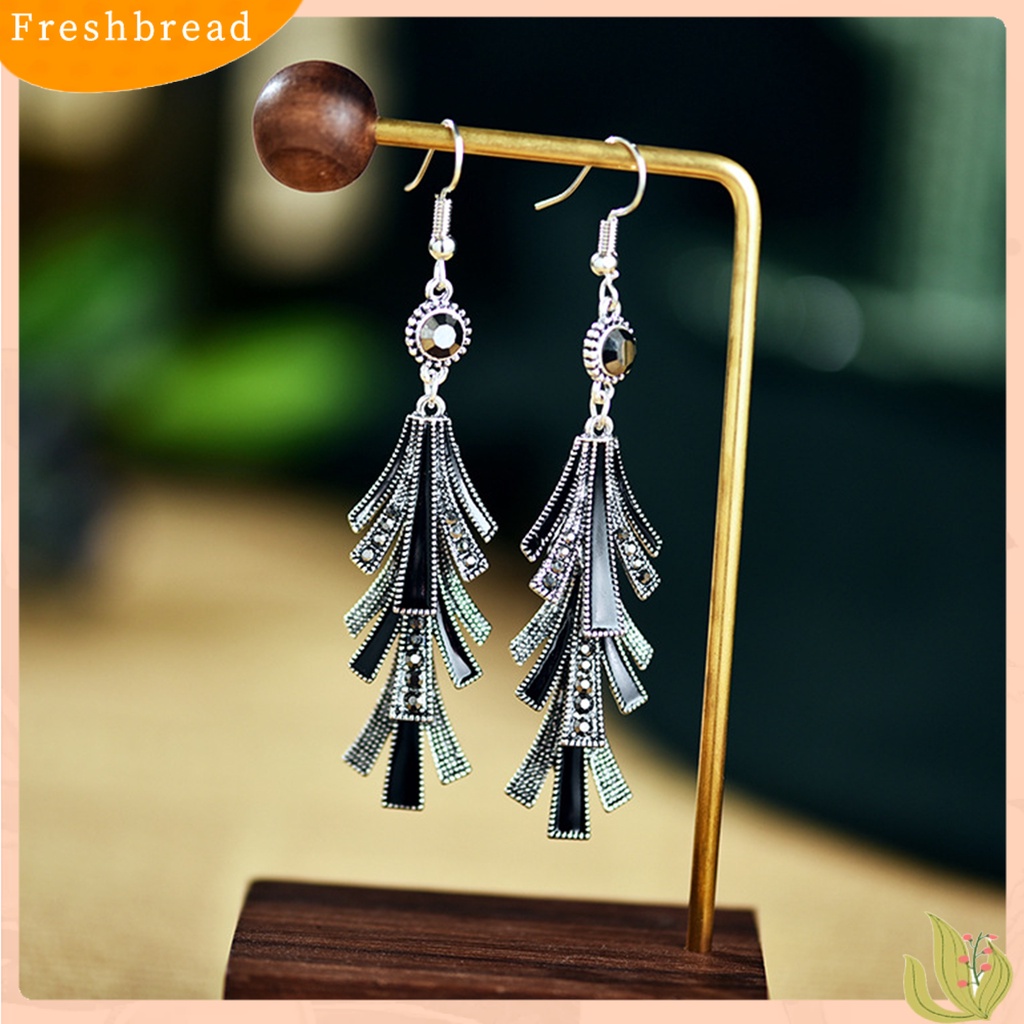 &lt; Freshbread &gt; 1pasang Anting Wanita Bahan Alloy Rumbai Gaya Cina Anting Menjuntai Tahan Lama Untuk Prom