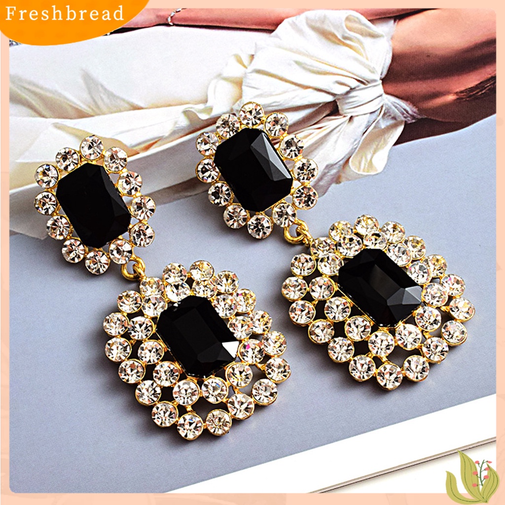 &lt; Freshbread &gt; Anting All-match Anting Drop Panjang Geometris Bahan Alloy Anti Karat Untuk Pacaran