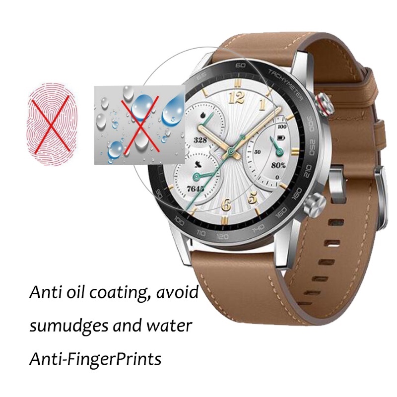 3pcs Transparan Anti-fingerprint Clean Watch Pelindung Layar Anti Gores Tahan Lama Berkualitas Tinggi 2.5D Tempered Film Untuk Honor Watch GS 3i