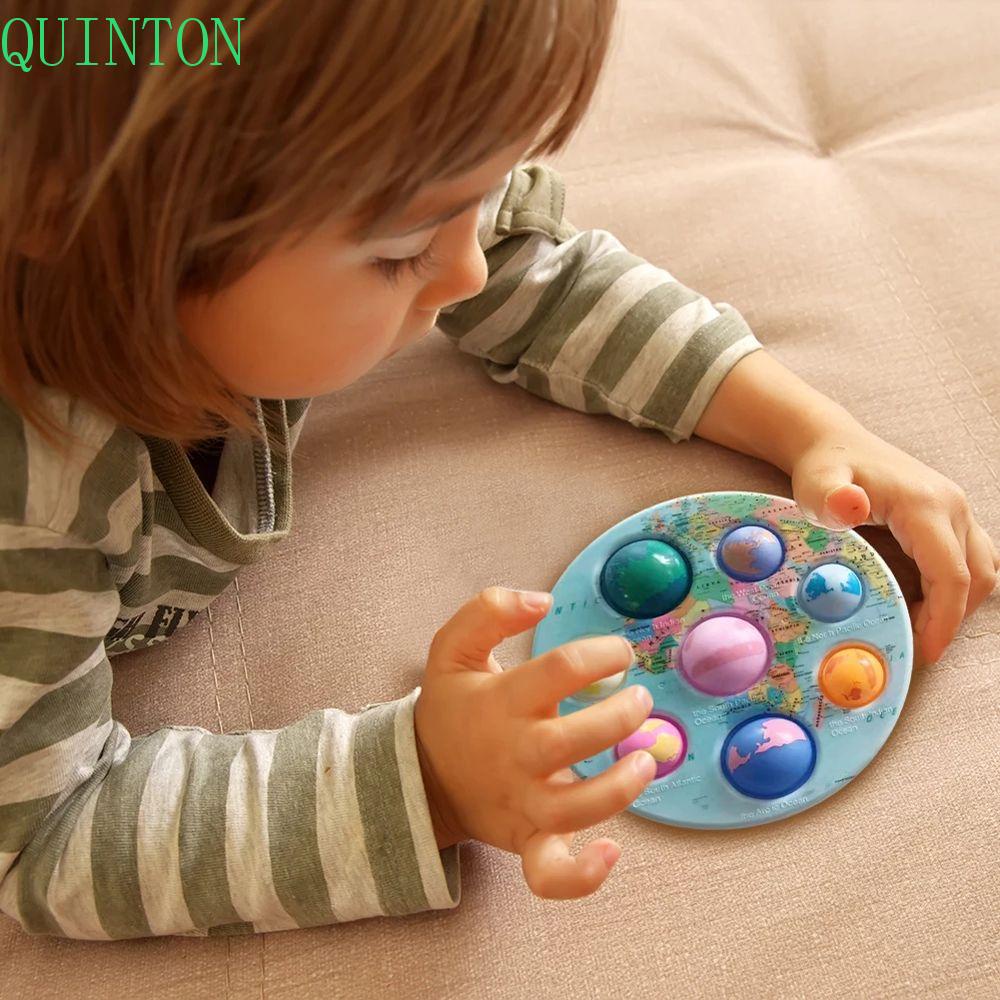 QUINTON Autism Fingertip Planet Portable Decompression Toy Eight Planets Educational Toy Kids Toy Finger Board Anxiety Children Novelty Fidget Toy