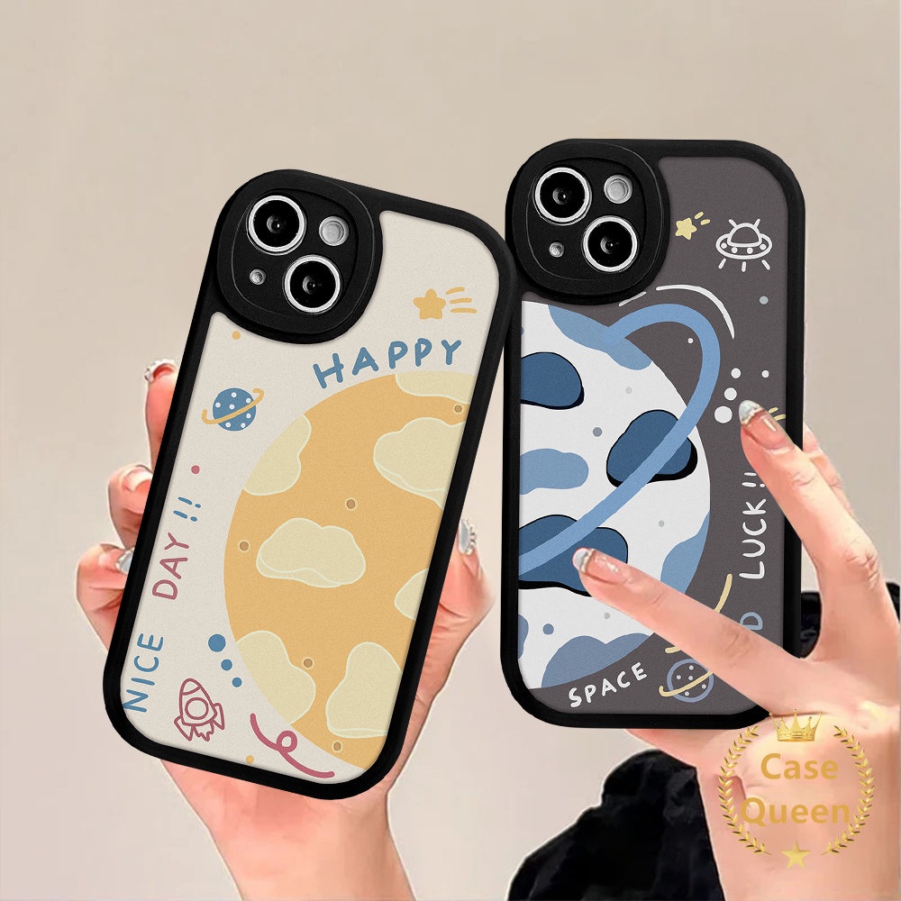 Happy Planet Space Luck Star Casing Infinix Hot 9 11 10 Play 11s 10s 10T Hot 10 Lite Note 8 Smart 5 6 Couples Soft TUP Cover