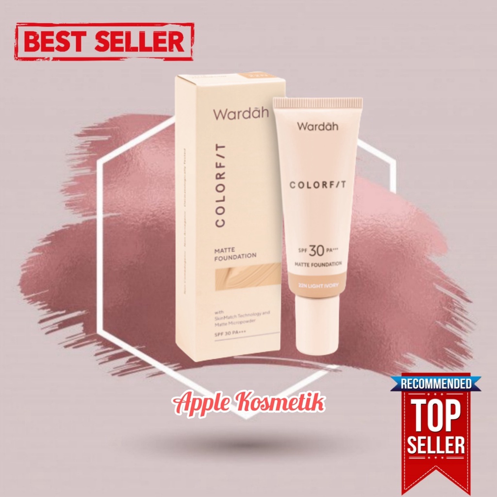 WARDAH Colorfit Matte Foundation SPF 30 PA+++ 25ml - Apple_Kosmetik