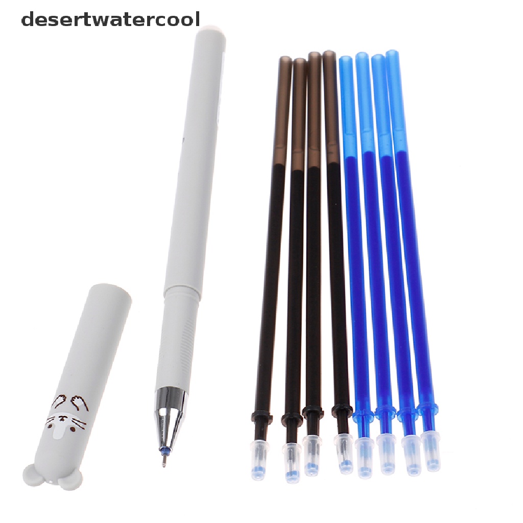 Deid 24pcs Animals Erasable Pen 0.5mm Erasable Pen Refills Batang Alat Tulis Bisa Dicuci Martijn