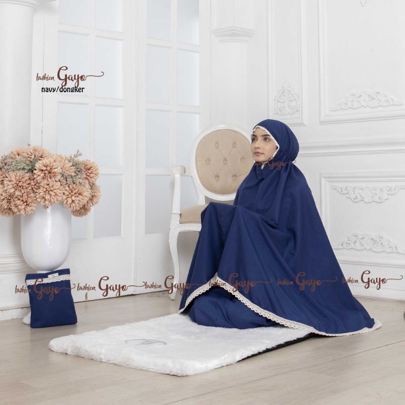 [New Arrival] Mukena Rukuh Mukena Gayo Mukena Dewasa Katun Polos Mukena Renda Rajut Jumbo Free Ongki