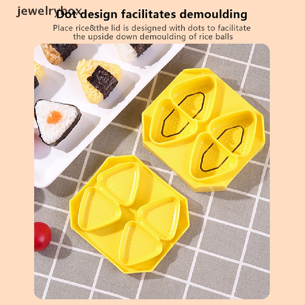 [jewelrybox] 1set Rice Ball Cetakan Bento Maker Alat Masak Sushi Rice Mold Dapur Gadget Butik