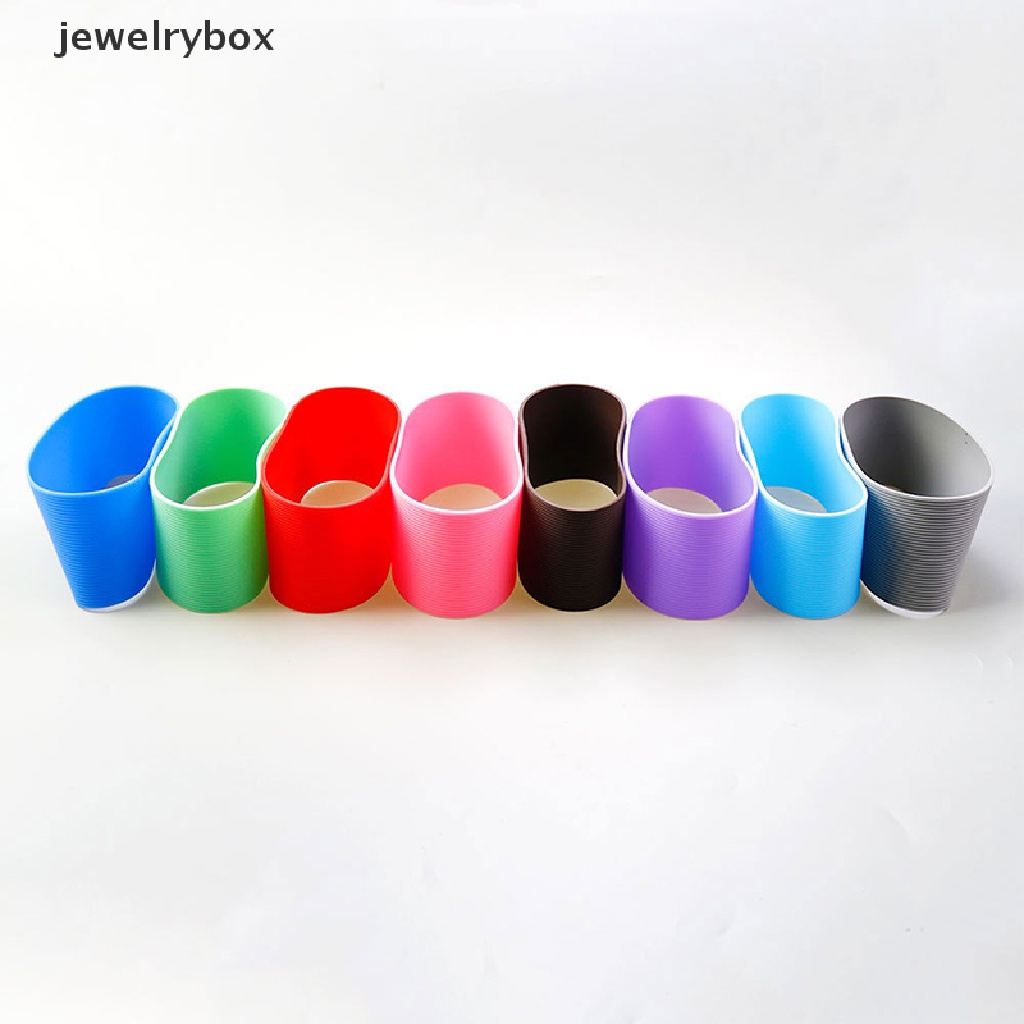 [jewelrybox] Silicone Cup Sleeve Bottle Non-slip Gelas Botol Penutup Mug Keramik Bungkus Kopi Butik