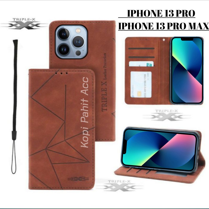 Iphone 13 Pro 13 Pro Max Flip Cover Wallet Leather Case Dompet Magnet