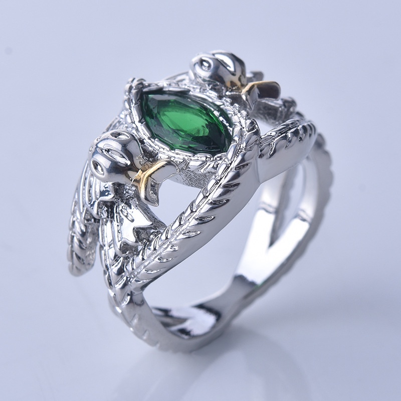 Goldkingdom Aksesoris Perhiasan Fashion Ready Stock Mendominasi Lord of The Rings Aragorn Ring Ballach Ring Cincin Dua Warna.