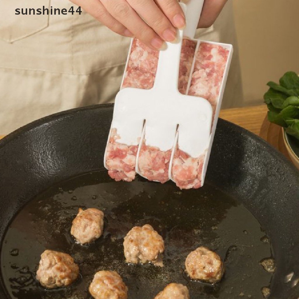 Sunshine 1Pc Set Pembuat Bakso Plastik Pembuatan Daging Goreng Bola Cetakan Sendok Meat Tools ID