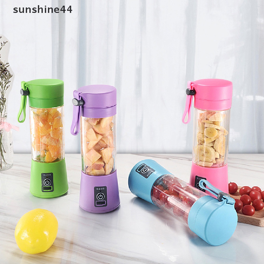 Sunshine Juicer Elektrik Portable USB Rechargeable Handheld Smoothie Blender Pengaduk Buah ID