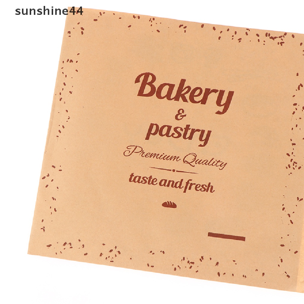 Sunshine 50Pcs Kraft Paper Sandwich Paper Wrap Bags Kemasan Makanan Paper Bag Alat Panggang ID