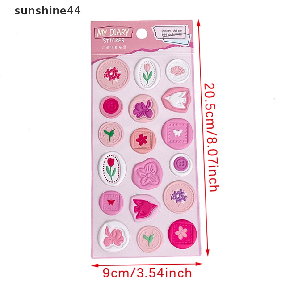 Sunshine 1lembar Lilin Imitasi Seal Stamps Stiker Stationery Pegaas Stiker Untuk Anak Amplop Sealing Autocollant Sticker Aesthetic ID