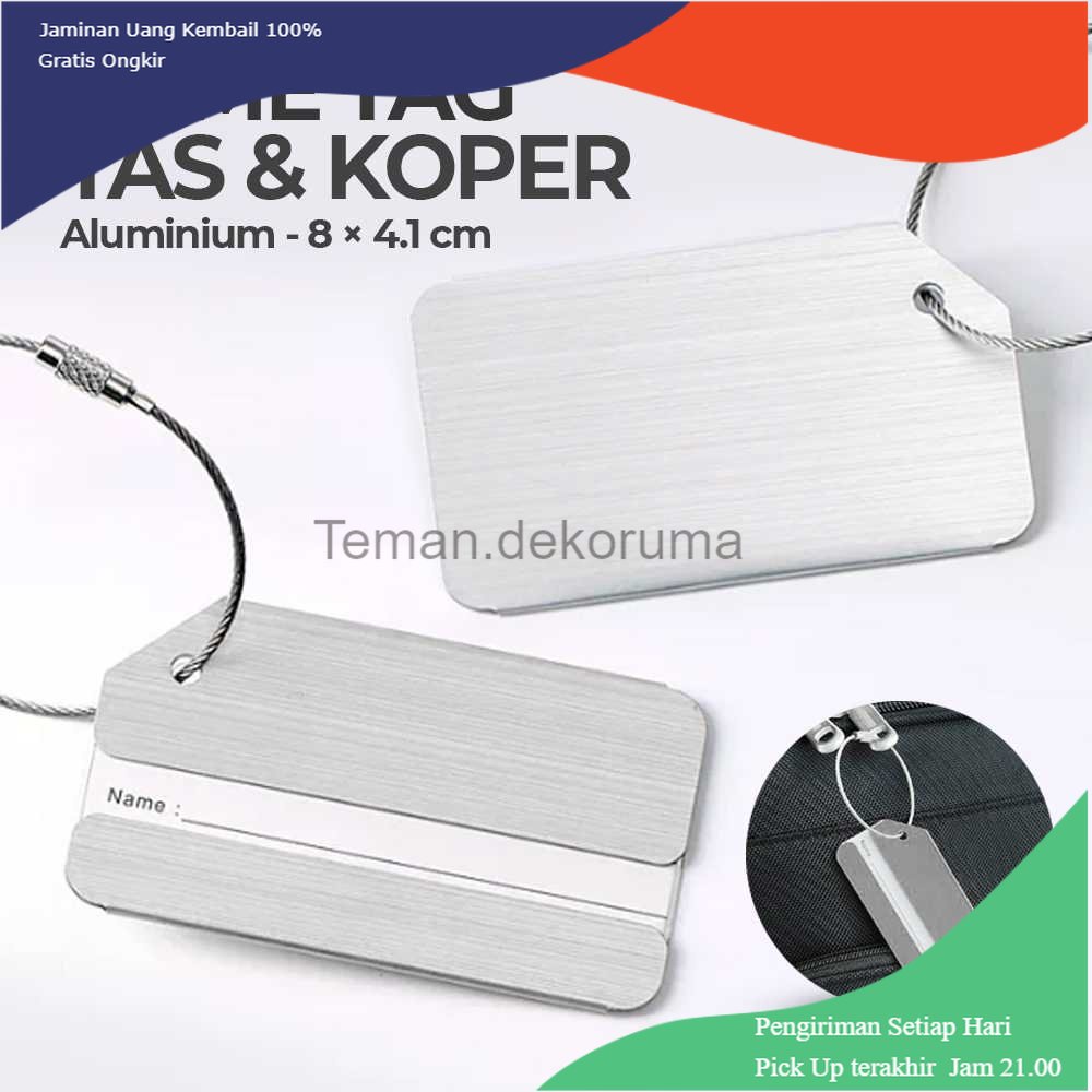 TD - ART HEBA Name Tag Tas &amp; Koper Aluminium - 608