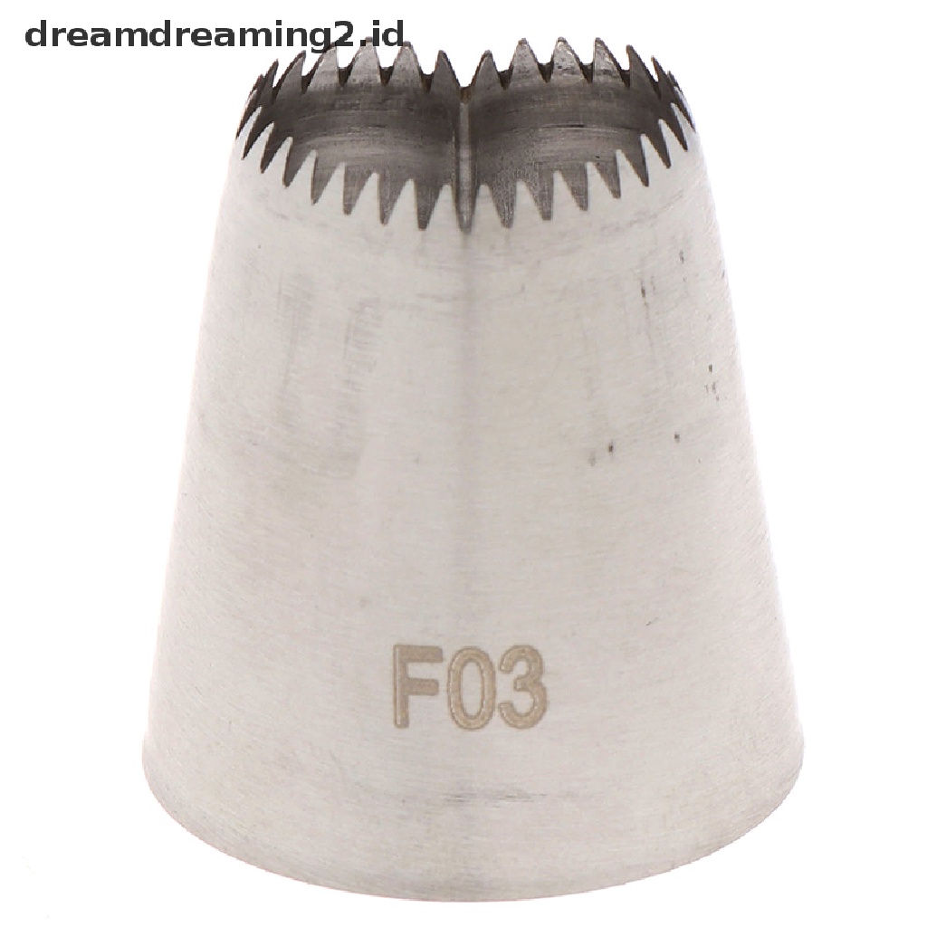 (hot) 3 Pcs Persegi Hati Icing Piping Nozzle Rusia DIY Cream Kue Pastry Tips Alat//