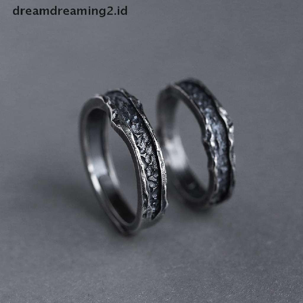 (hot) New Abyss Ring Cincin Pasangan Pria Buatan Tangan Retro Sederhana Pria Dan Wanita Rings//