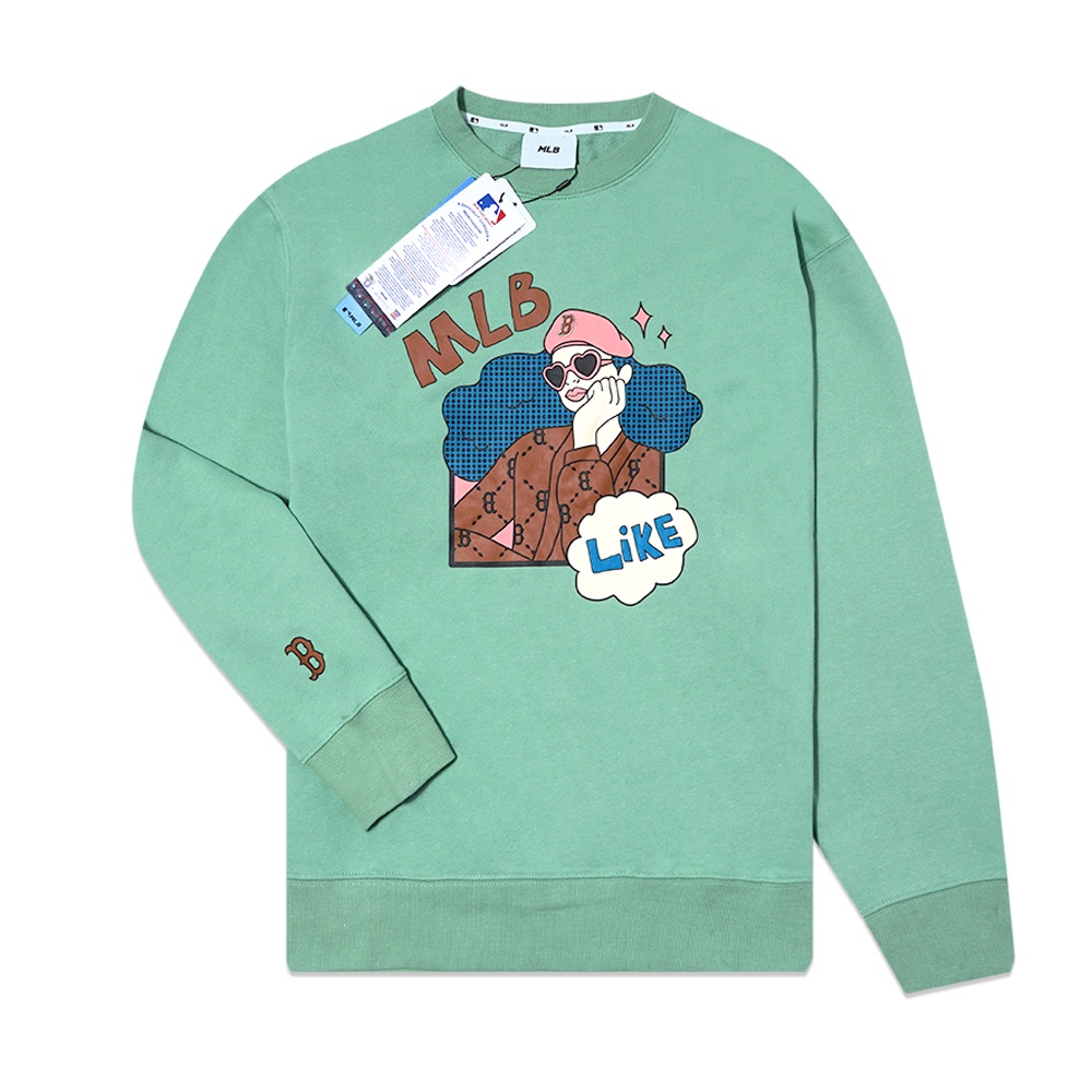 M7B Like LA Dodgers Cartoon Overfit Sweatshirt Green