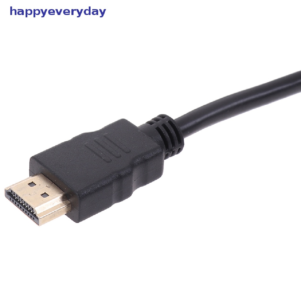 [happy] 1pc Kabel Ekstensi HDMI Male to Female Lapis Emas Dengan Kabel Mount Panel Sekrup [ID]