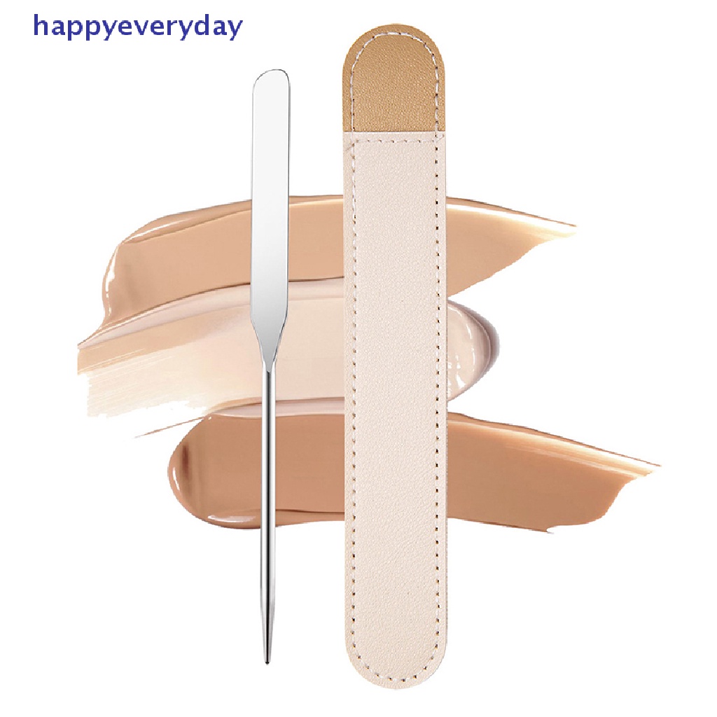 [happy] 1pcs Stainless Steel Dual Head Makeup Toner Spatula Mixing Stick Foundation [ID]