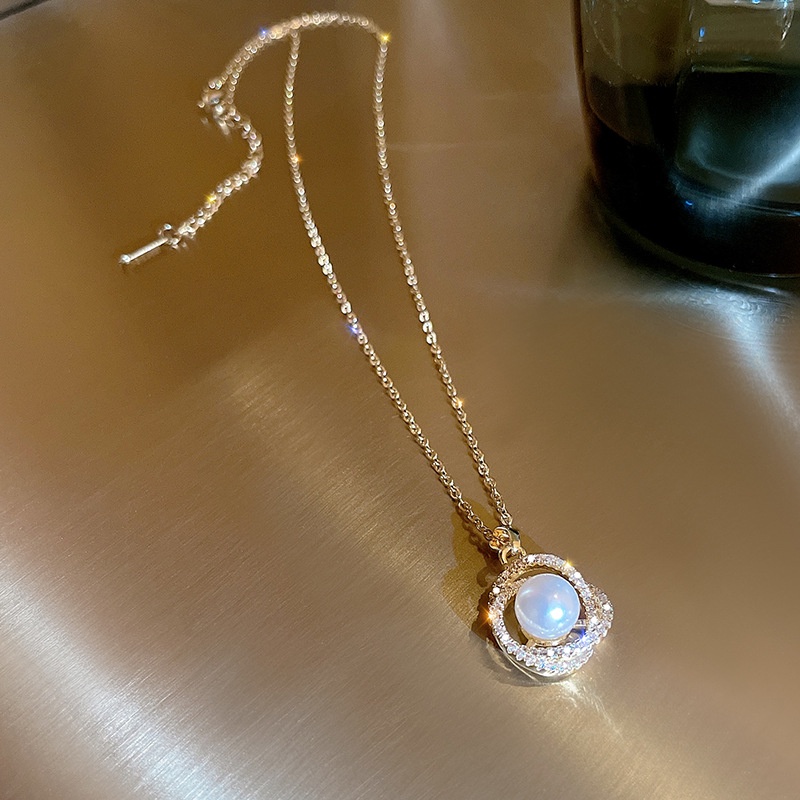 Kalung Mutiara Rantai Klavikula Mewah Ringan2023 Liontin Baru