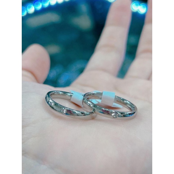 Cuc iGudang Cincin couple titanium silver (harga sepasang)