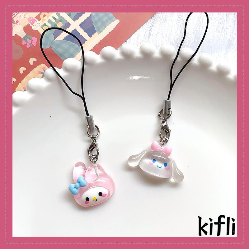 [KD] Transparan Glitter Telepon Liontin Pochacco Cinnamoroll Lucu USB Flash Disk Bag Pendant Lanyard