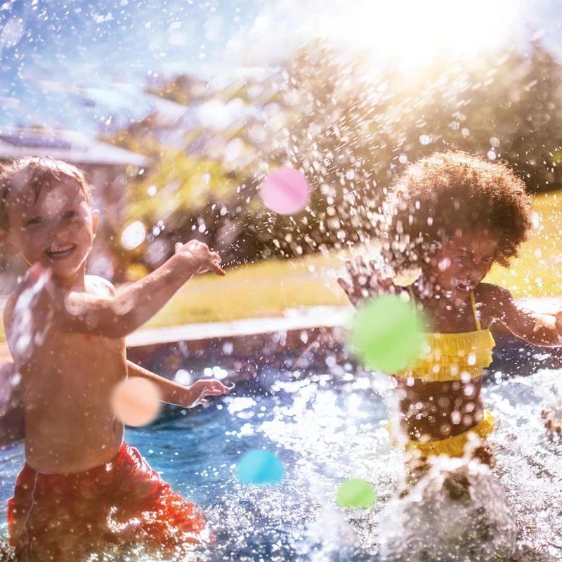 1 Pc Acak Silikon Bom Air Splash Balls Reusable Aman Balon Air Injeksi Cepat Seal Water Ball Musim Panas Luar Ruangan Permainan Pertarungan Air Renang Pantai Kolam Mainan