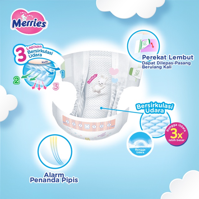 Merries Premium Popok Bayi Perekat NB 24 x2